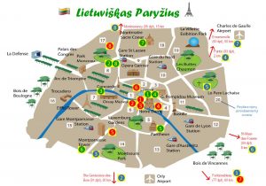 Lietuviškojo Paryžiaus žemėlapis-lankstinukas