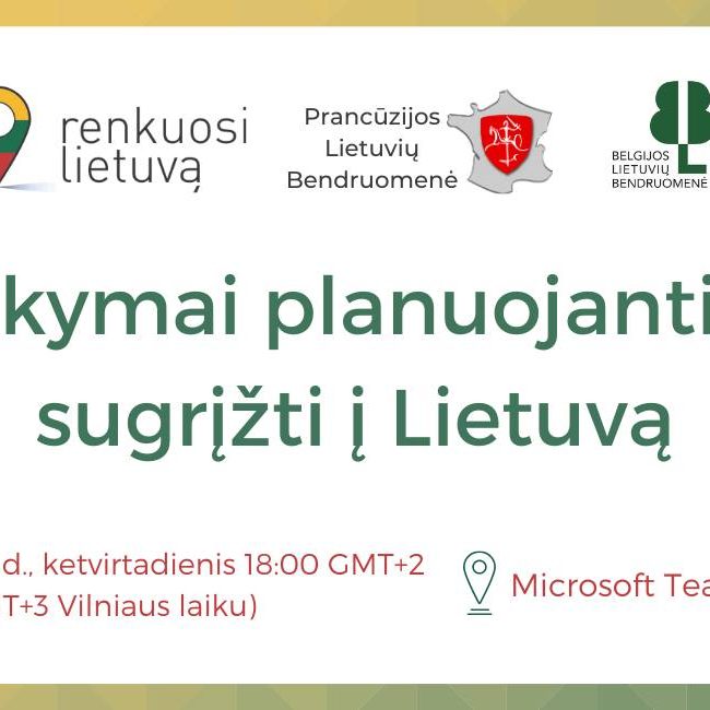 Vebinaras „Atsakymai planuojantiems sugrįžti į Lietuvą”