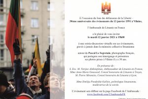 Commémoration virtuelle du 30ème anniversaire des événements du 13 janvier 1991 à Vilnius