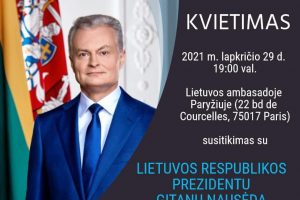 Kvietimas į susitikimą su Lietuvos Respublikos Prezidentu Gitanu Nausėda