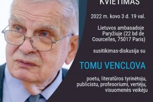 Kviečiame PrLB narius į kovo 3 d. vyksiantį susitikimą su Tomu Venclova