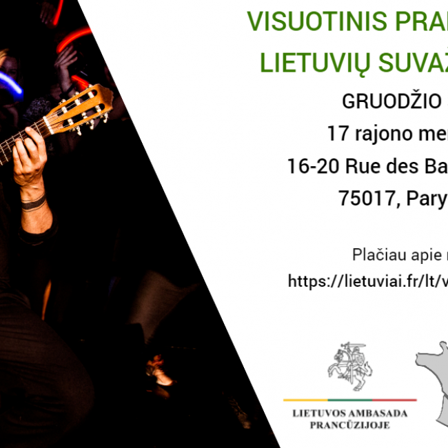 Visuotinis Prancūzijos lietuvių suvažiavimas 2022 programa ir bilietai