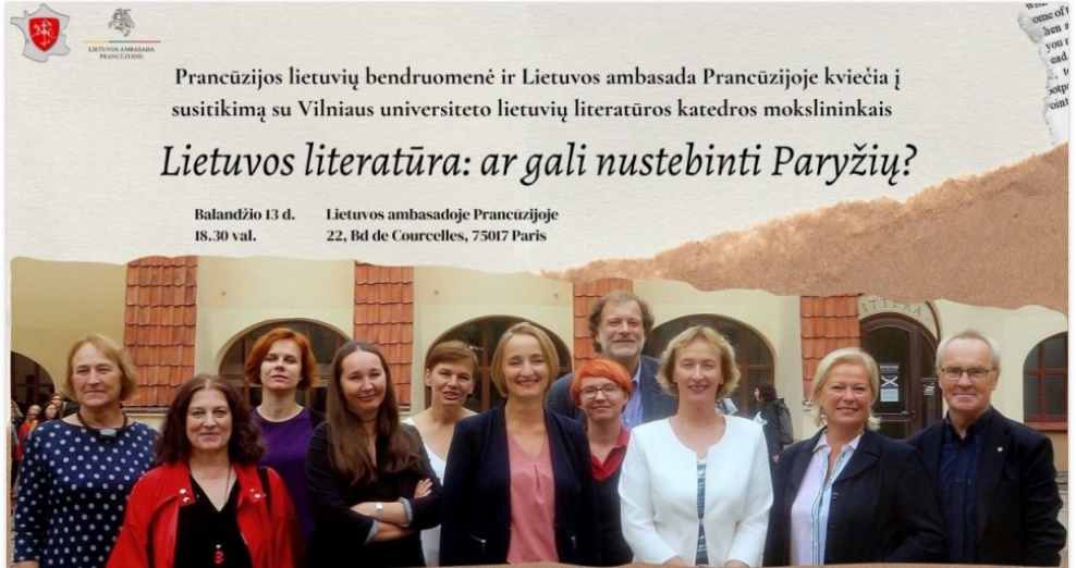 Kvietimas į susitikimą su VU lietuvių literatūros katedros mokslininkais 2023 m. balandžio 13 d. 18.30 val.
