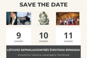 Lietuvos nepriklausomybės šventiniai renginiai. Save The Date