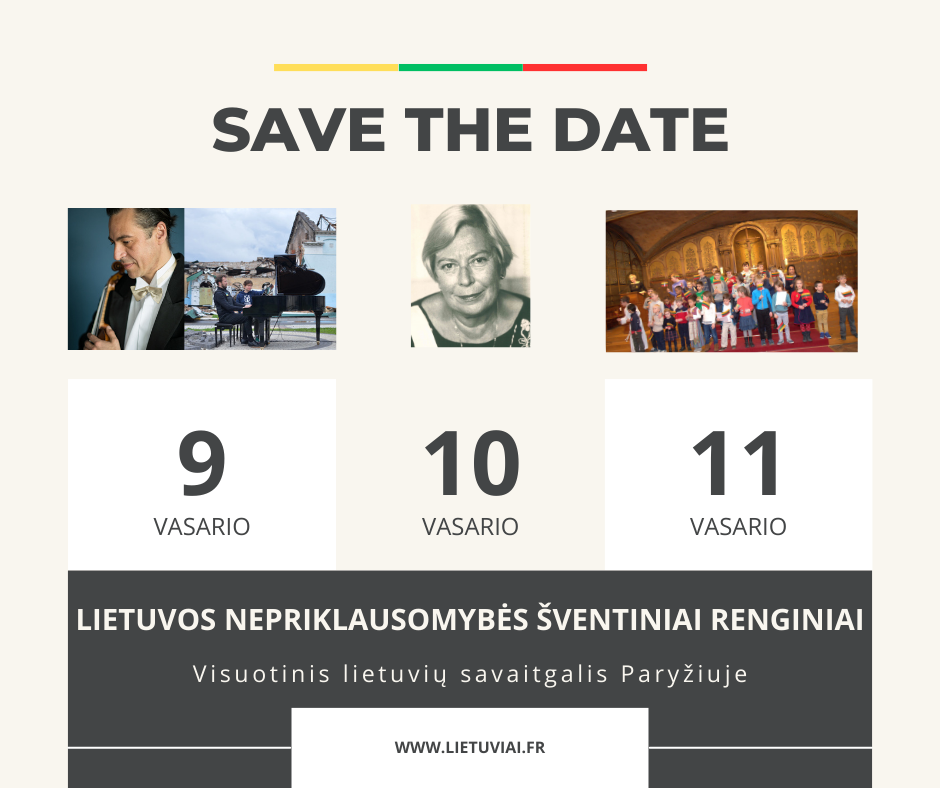 Lietuvos nepriklausomybės šventiniai renginiai. Save The Date