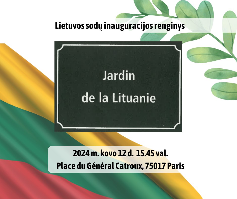 Kvietimas į Lietuvos sodų inauguracijos renginį