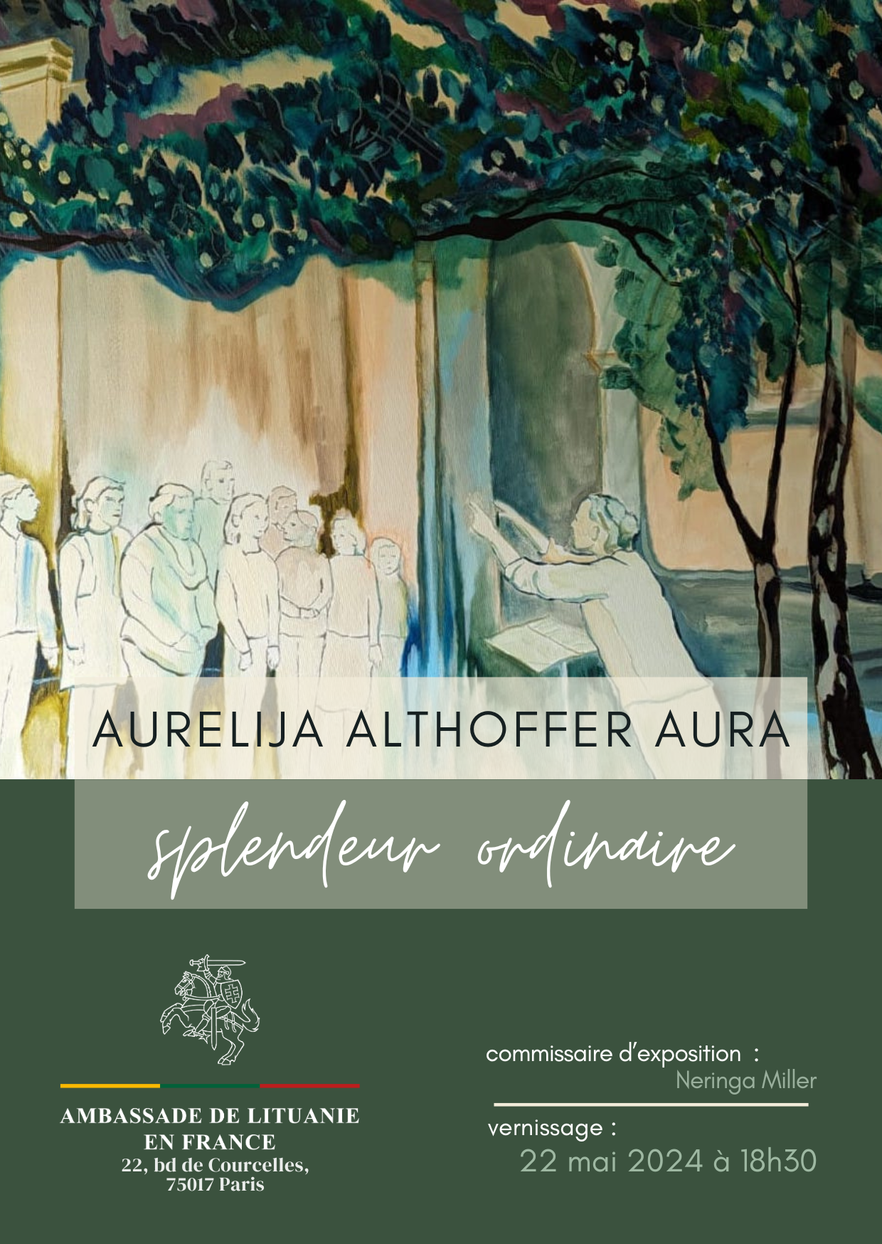 Gegužės 22 d. Aurelijos Althoffer Auros parodos „Splendeur ordinaire“ atidarymas