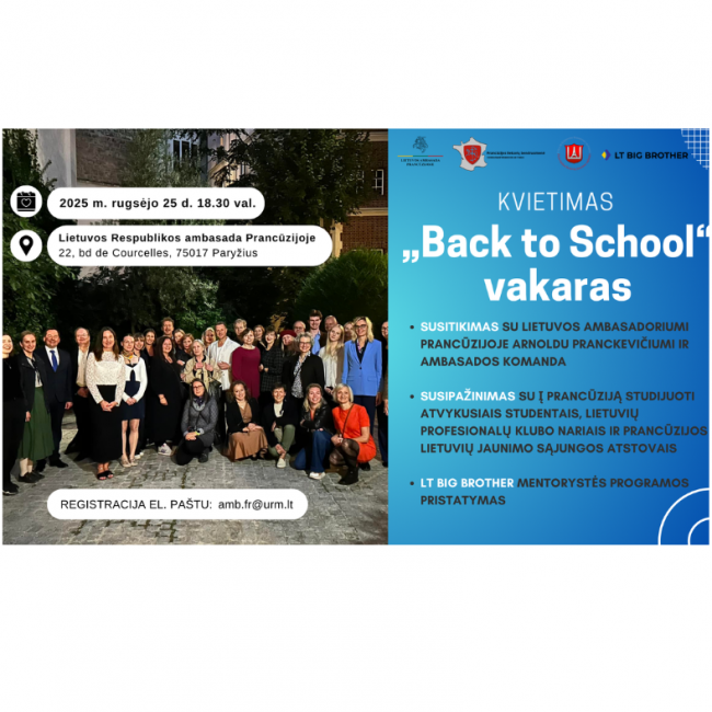 “Back to School” vakaras Ambasadoje