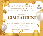 Prelato Jono Petrošiaus lituanistinei mokyklai Paryžiuje jau 30 metų!