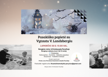 Pasakiška popietė su Vytautu V. Landsbergiu – lapkričio 30 d., 15:00