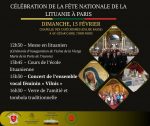 Célébration de la Fête Nationale  de le Lituanie à Paris 2026