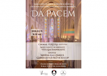 SAKRALINĖS MUZIKOS KONCERTAS SKIRTAS LIETUVOS VALSTYBĖS ATKŪRIMO DIENAI PAMINĖTI Lione