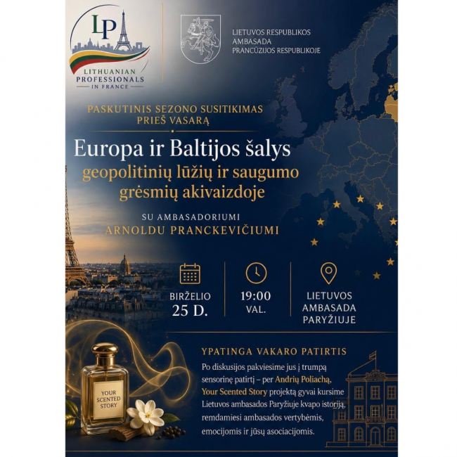 Profesionalų klubo paskutinis šio sezono susitikimas – diskusija su Ambasadoriumi