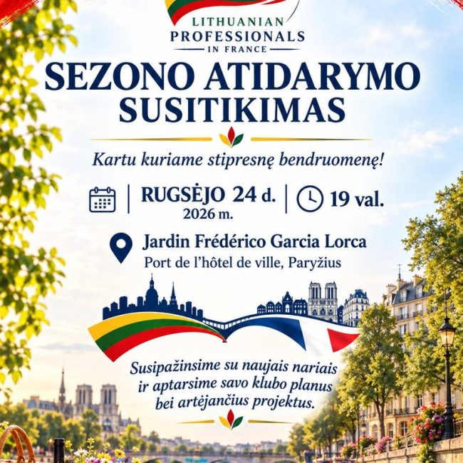 Sezono atidarymo susitikimas – Lithuanian Professionals in France